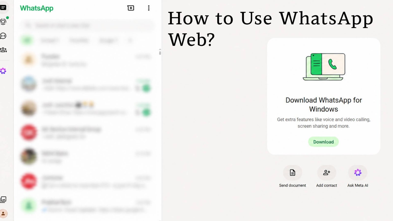 How to Use WhatsApp Web