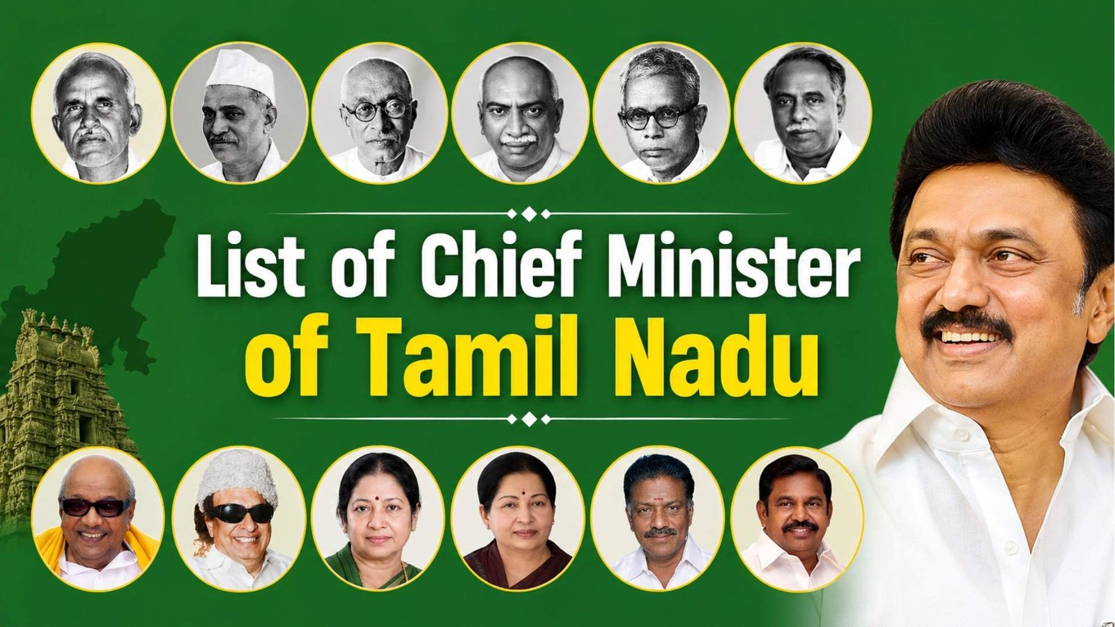 List of Chief Minister of Tamil Nadu [1920-2026]